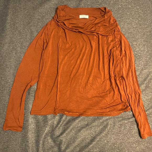 Babaton Medium Burnt Orange Long Sleeve Cowl Neck Top (worn once) - Picture 1 of 1